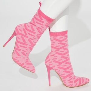 Pink ankle boots